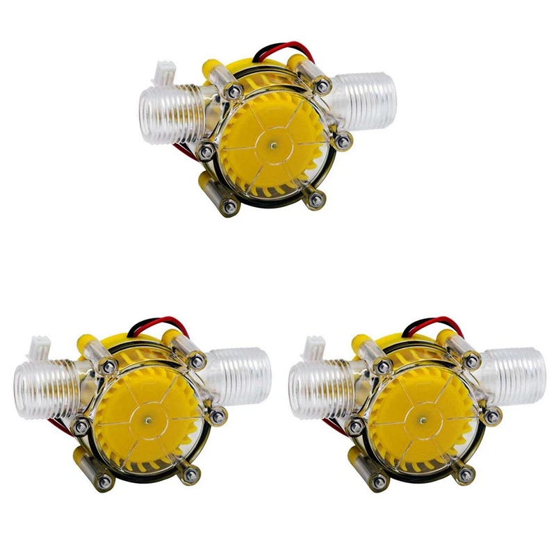 3X 10W Water Flow Pump Mini Hydro Generator Turbine Flow Hydraulic Conversion 12V