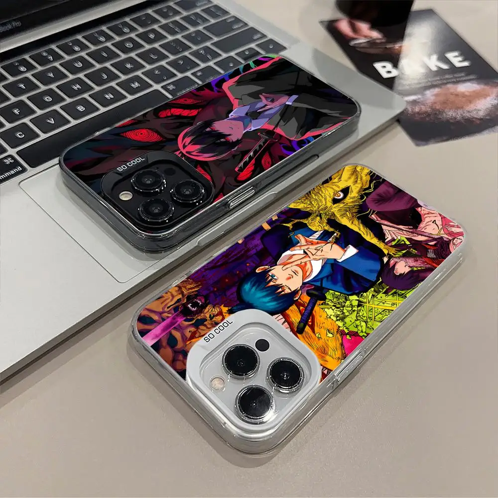 

Чехол для телефона Chainsaw Aki Hayakawa для iPhone 17, 16, 15, 14, 13, 12, 11 X XR XS 8 7 Pro Max Plus, полупрозрачный цветной чехол, красивый чехол