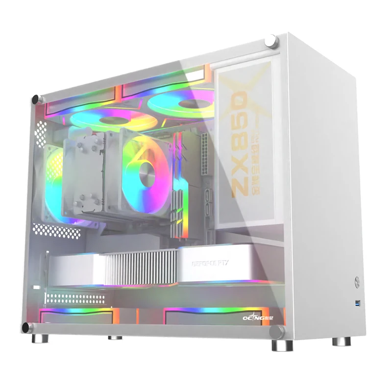 Obudowa YueYing Przenośna Ręczna Mini-ITX MATX Płyta Główna USB3.0 Komputer Stacjonarny Mini Obudowa do Gier Zasilacz SFX/ATX