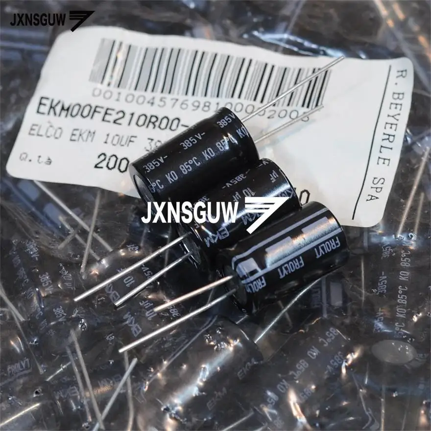 10PCS NEW FROLYT EMK 385V10UF P5MM Fever electrolytic capacitor 10uF/385v Aluminum electrolytic capacitors 85degrees 10UF 385V