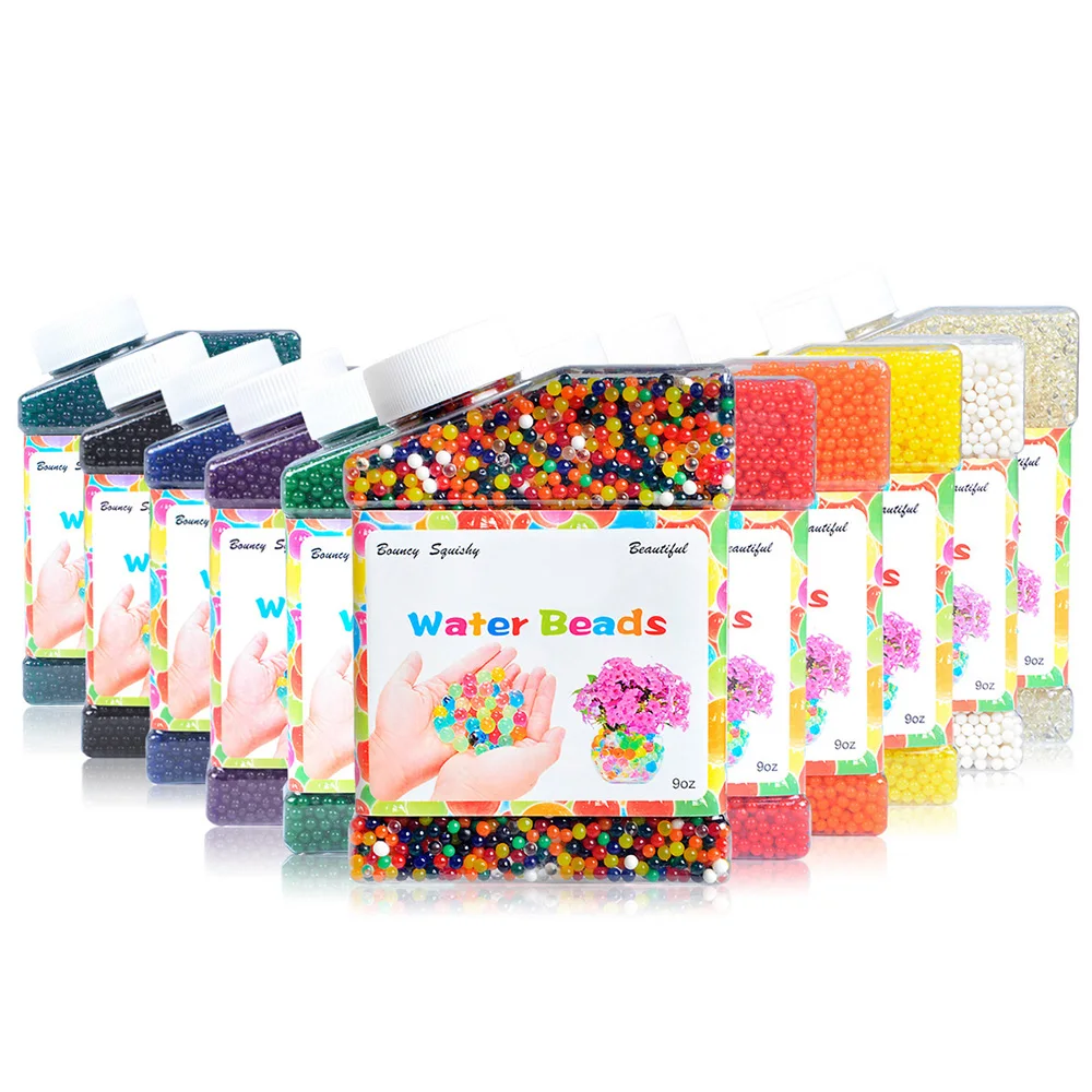 30000pcs Water Beads Rainbow Mix Crystal Soil Non-Toxic Bottled Package for Inside Decoration Air Fresh Children Toy