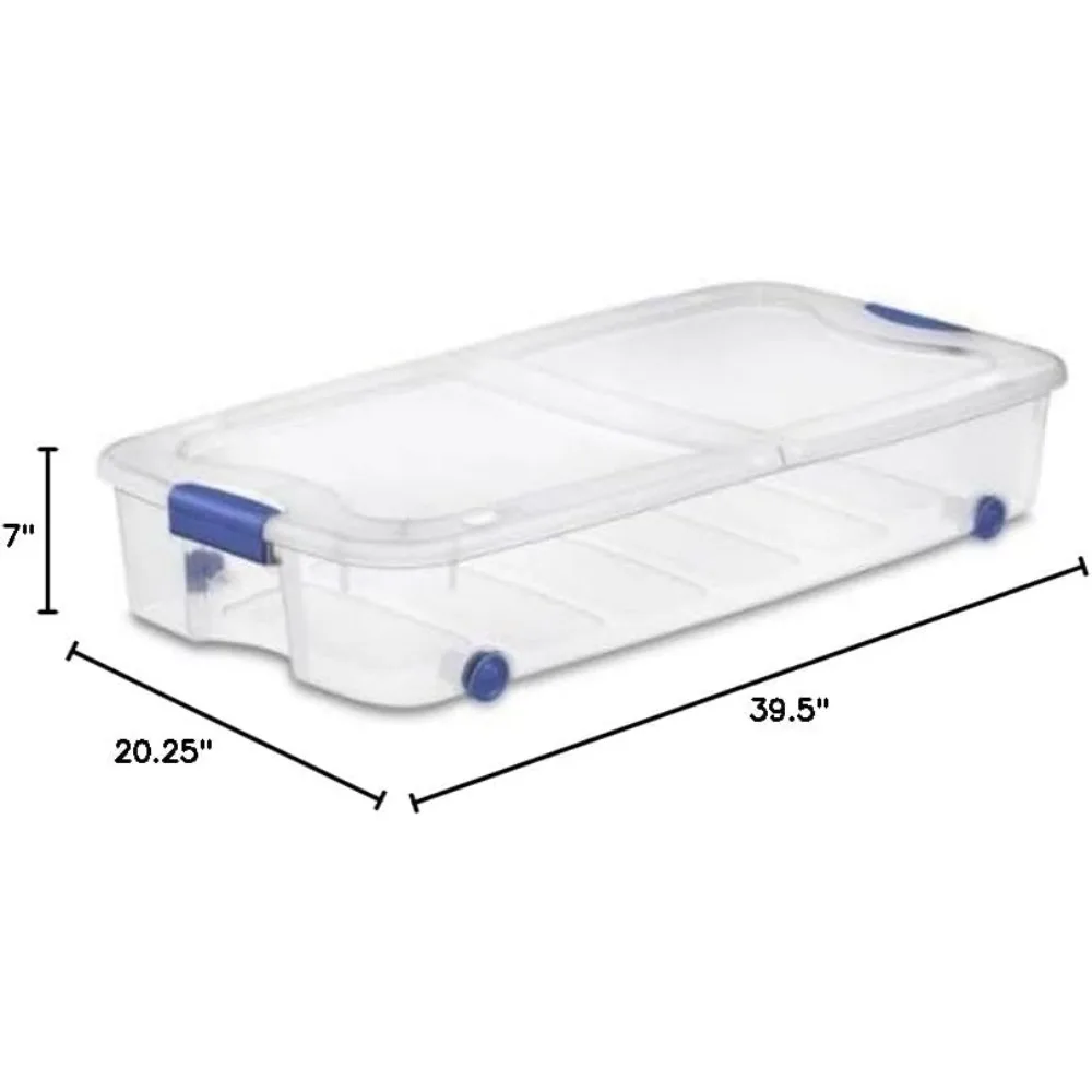 حاويات حمل بلاستيكية EZ، شفافة بتصميم المريمية، مجموعة من 6 قطع لتخزين الأطعمة وقابلية النقل