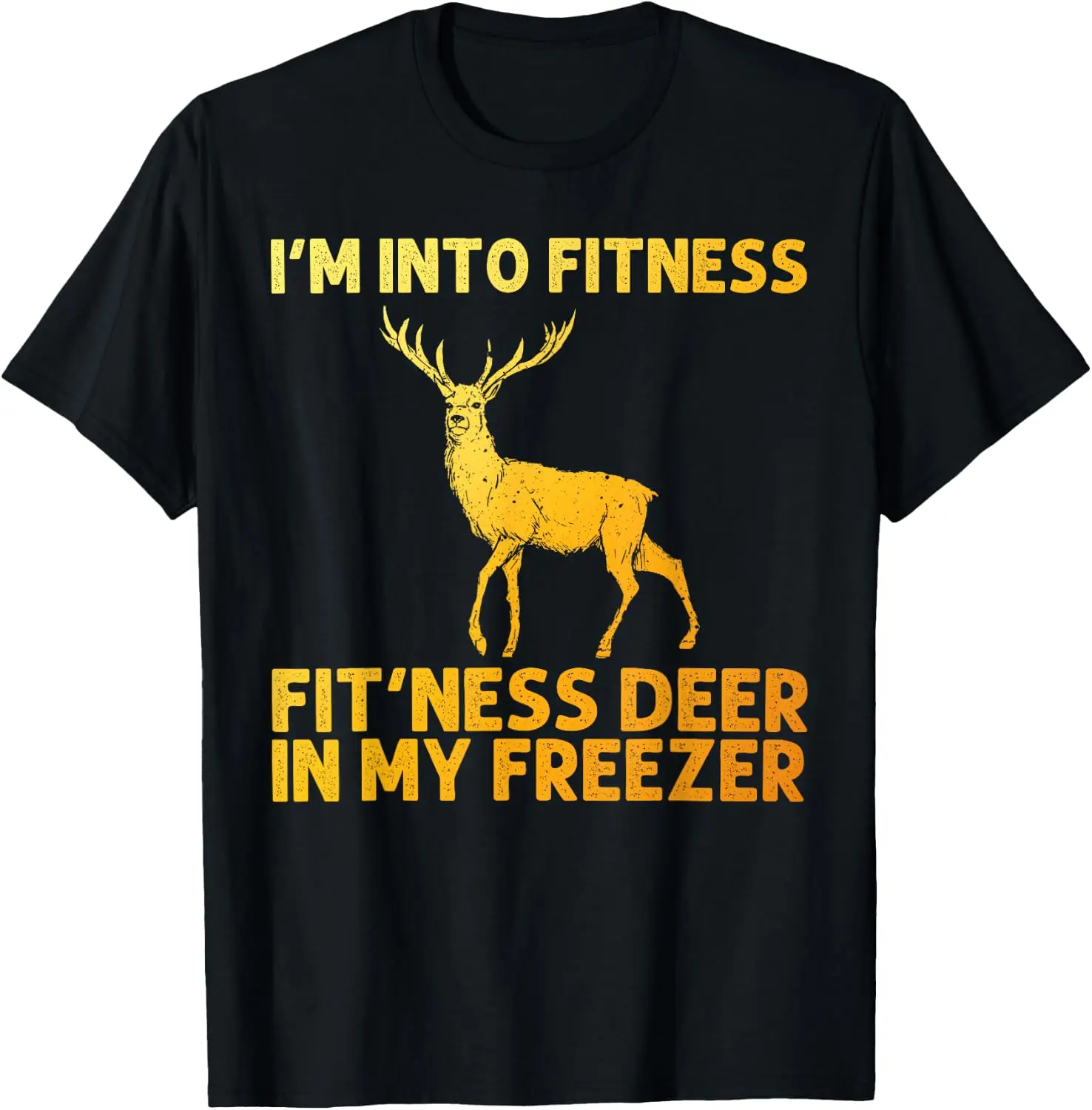 Art For Men Women Wildlife Hunter Deer Hunting T-Shirt 100% Cotton Trendy Y2K Short-Sleeve Tee-Soft, Quick-Drying,
