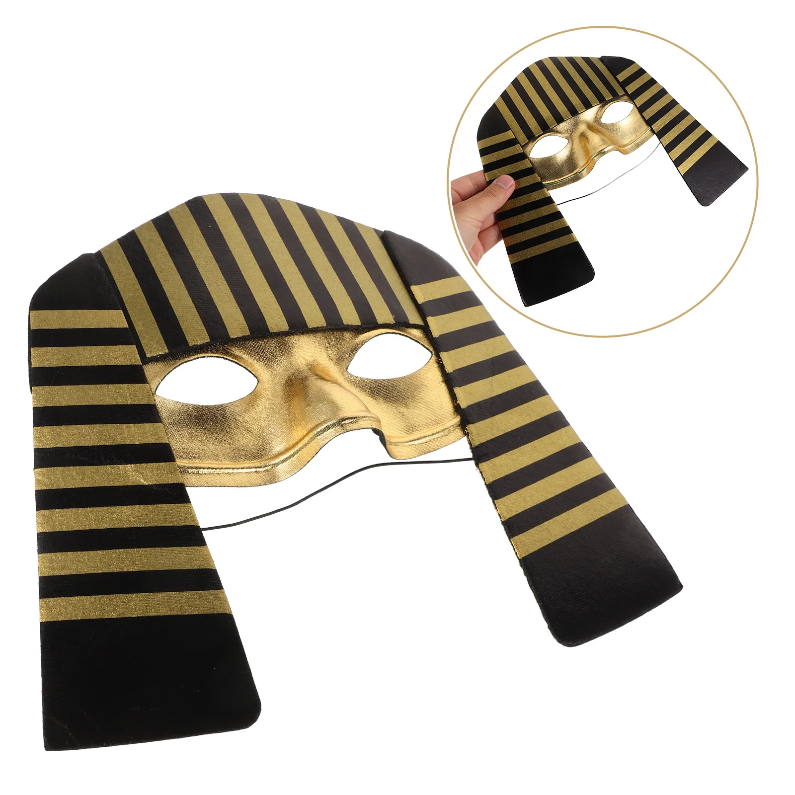 

Versatile Usage Pharaoh Mask Kids Halloween Costume Stage Performing Reusable Party Decorative Props Mask Decorative Masks