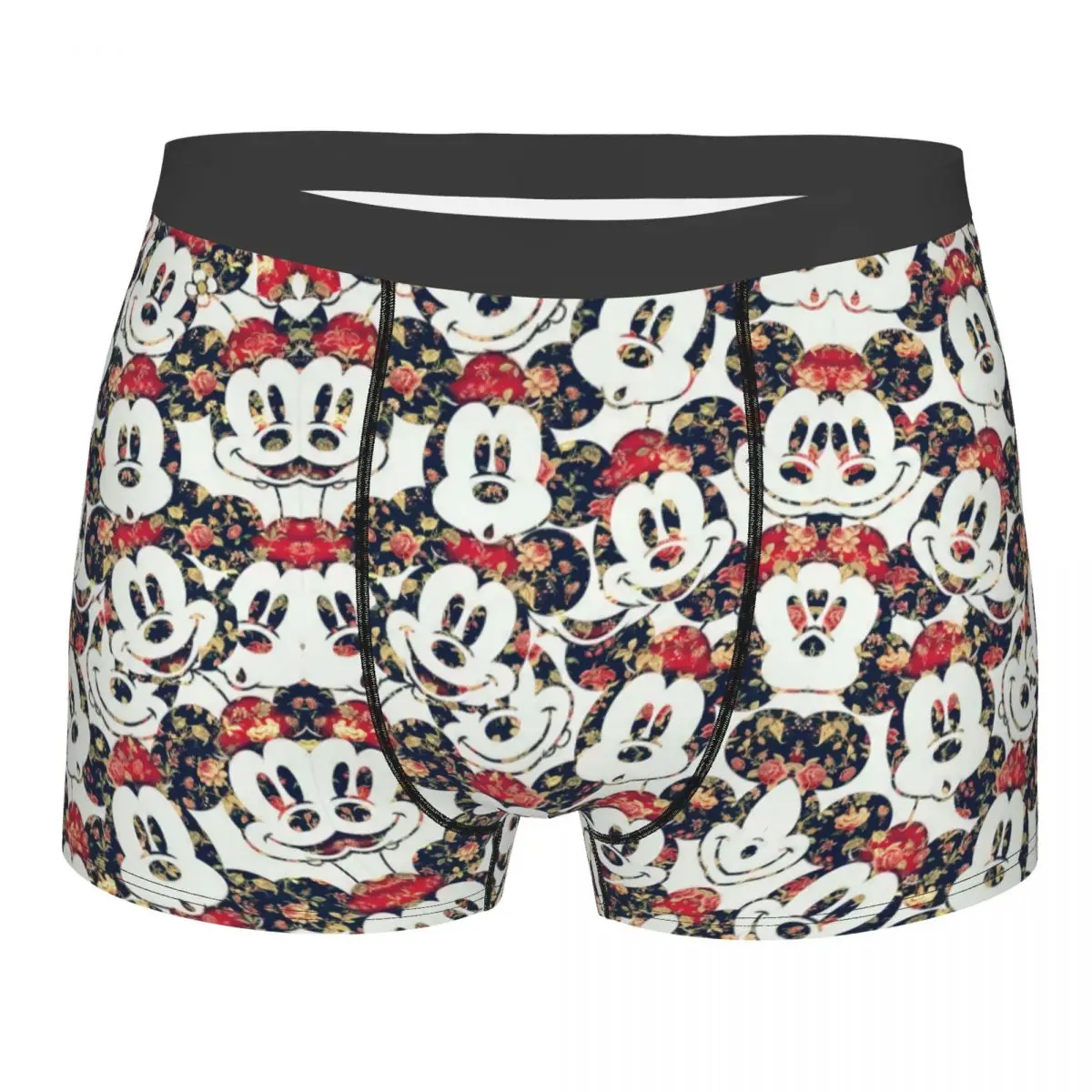 Custom Mickey Mouse Head Cartoon Boxer Shorts For Homme 3D Printed Underwear Panties Briefs Soft Underpants