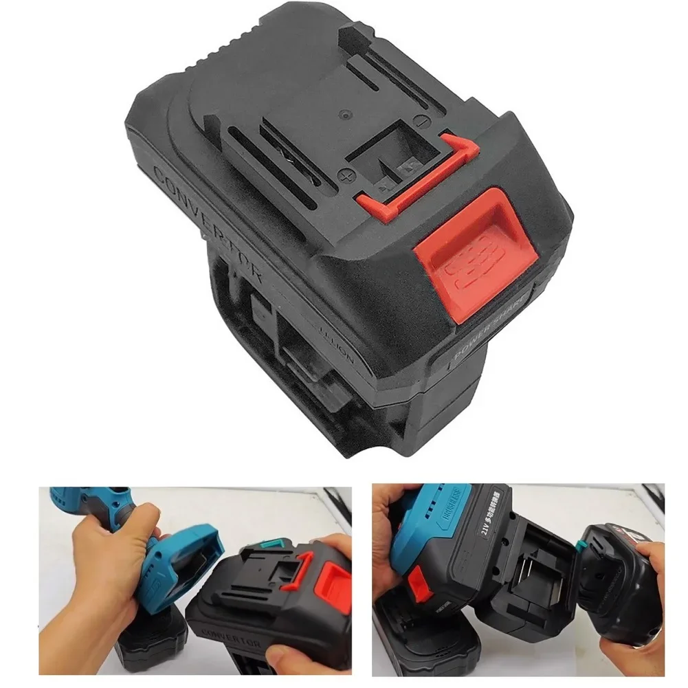 

2-in-1 Battery Adapter For Maki-Ta Drill Wrench Screwdriver Work Light Doubles Battery Capacity