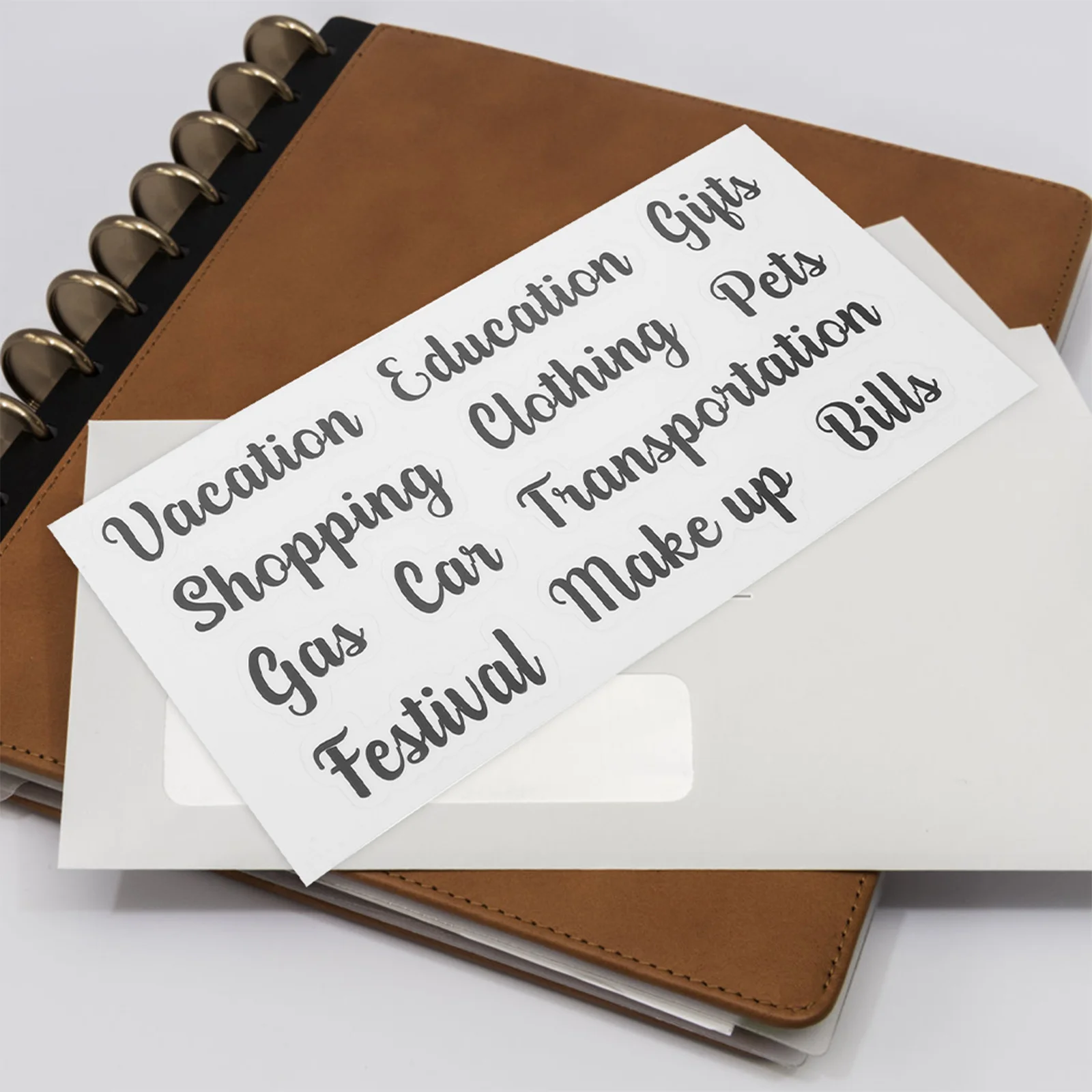 10 Sets Cash Envelope Labels Alphabet Label Stickers Self-Adhesive Budget Sticker For Planner Notebook Decoration Multi-Function