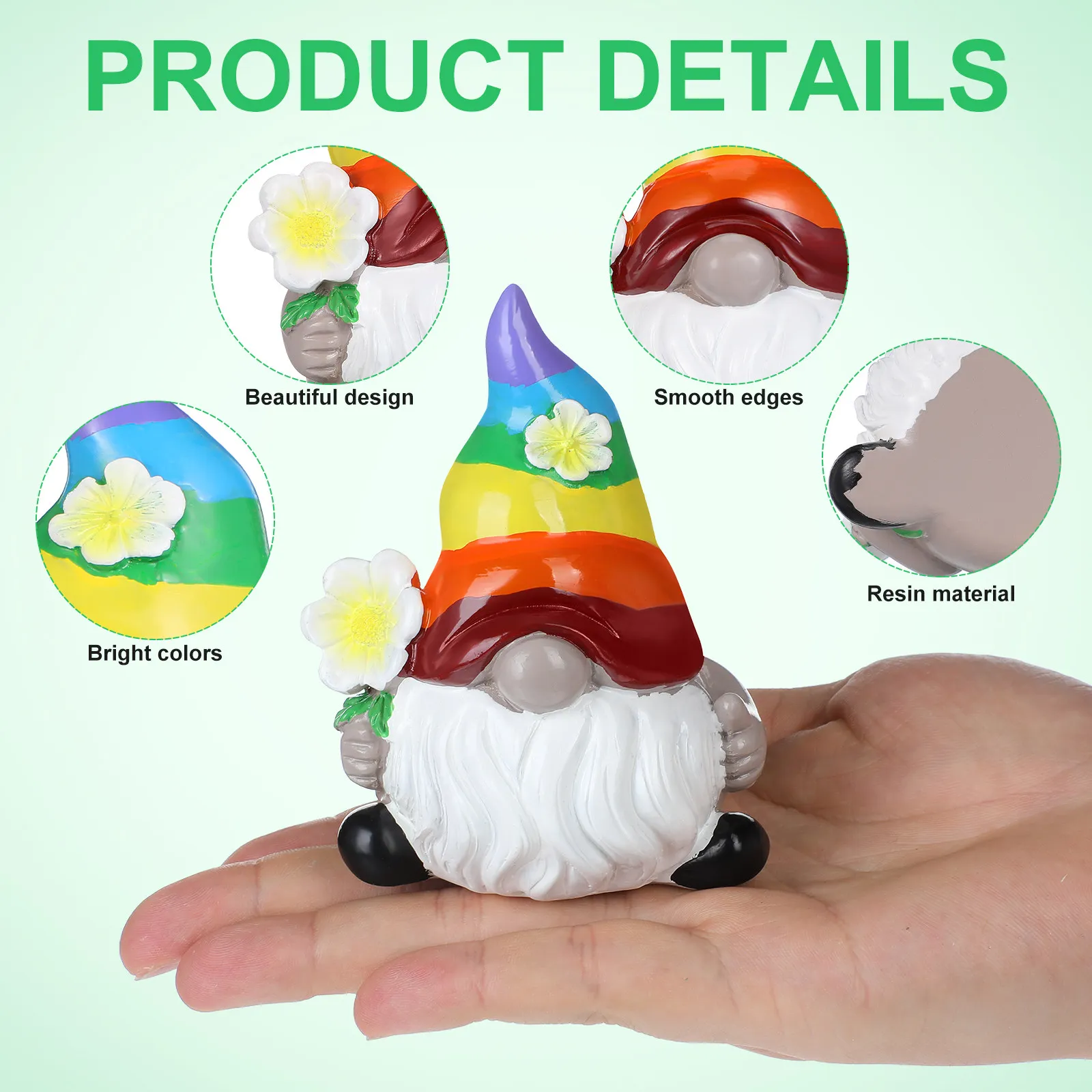 Resin Garden Gnome Ornament Cute Lifelike Design Landscape Decoration Yard Decor Courtyard Adornment Perfect Garden Accent