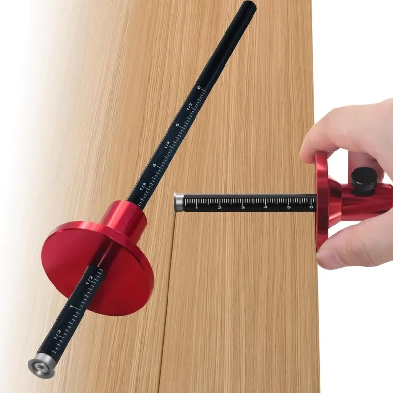 Wheel Marking Gauge Wood Marking Tools Woodworking Scriber with Inch & MM Scale Parallel Line Drawing Mortise Measuring Tool