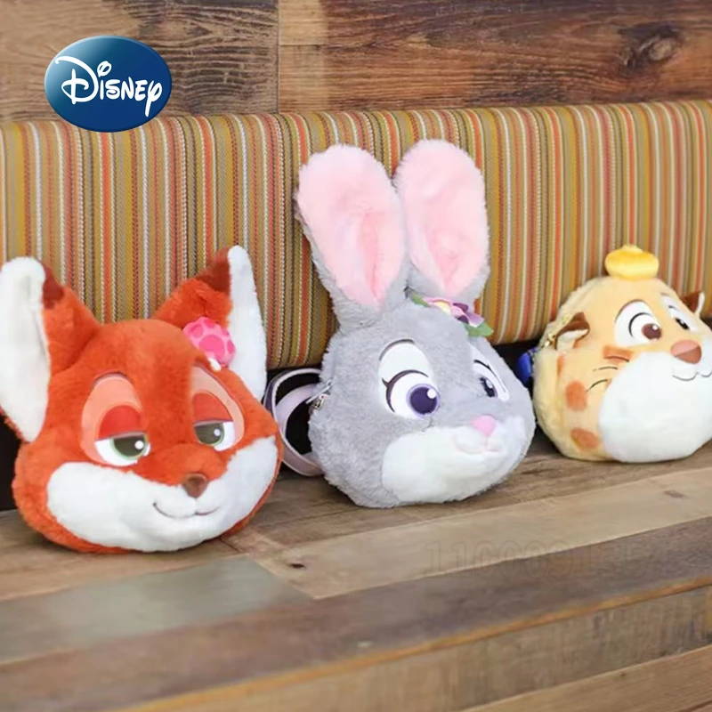 

Disney Zootopia новая плюшевая сумка через плечо с героями мультфильмов, милая женская плюшевая сумка через плечо на одно плечо, модная 3D плюшевая женская сумка