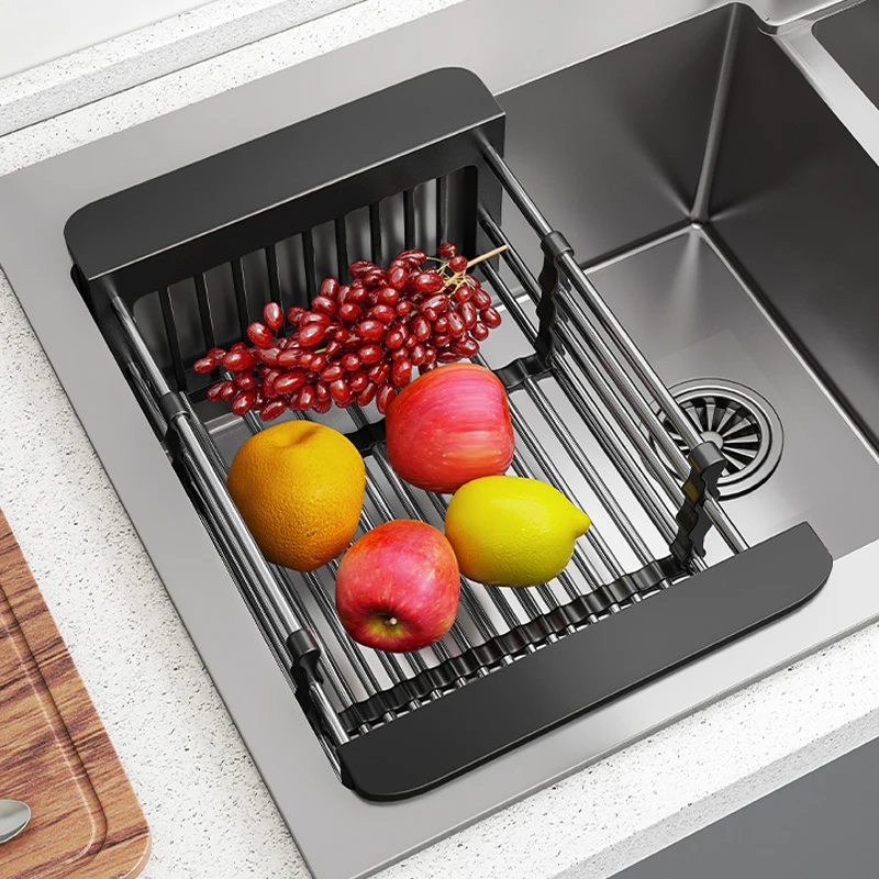 

Dishwasher Sink Drain Rack Vegetable Basin Storage Rack Drain Basket Rack