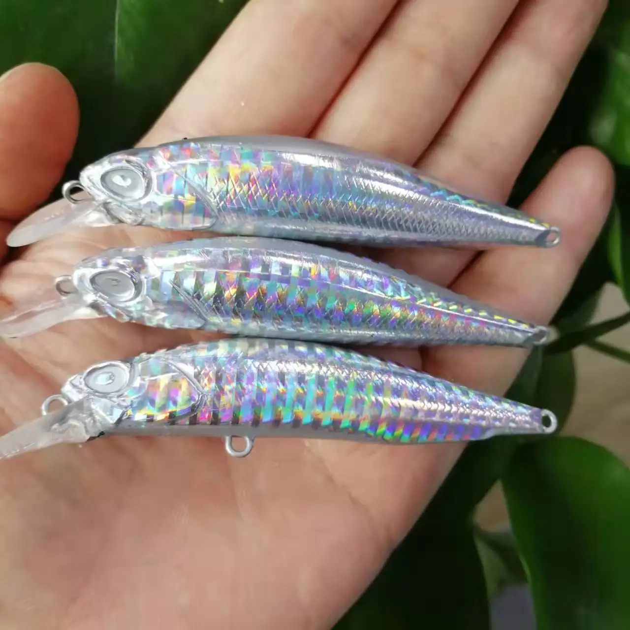 

20Pcs Hologram Blank Minnow Hard Bait 77mm 7.4g Topwater Fishing Lure Saltwater Bass Lure Unpainted Minnow Pesca 77SP