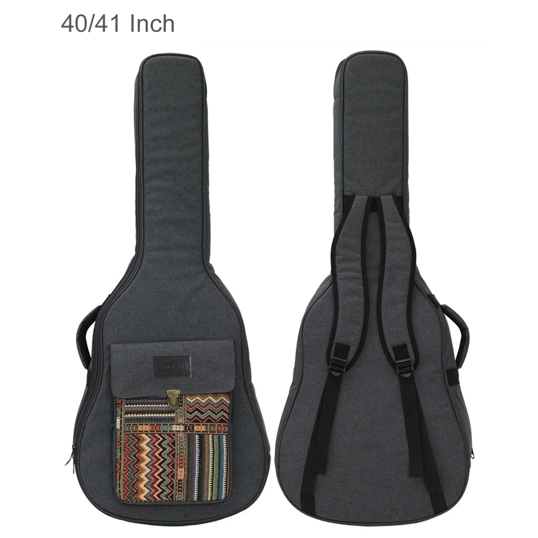 Waterproof Oxford Thickend Soft 36/40/41 Inch Guitar Bag Universal Classic Acoustic Guitar Case Double Strap Pad Cotton Backpack