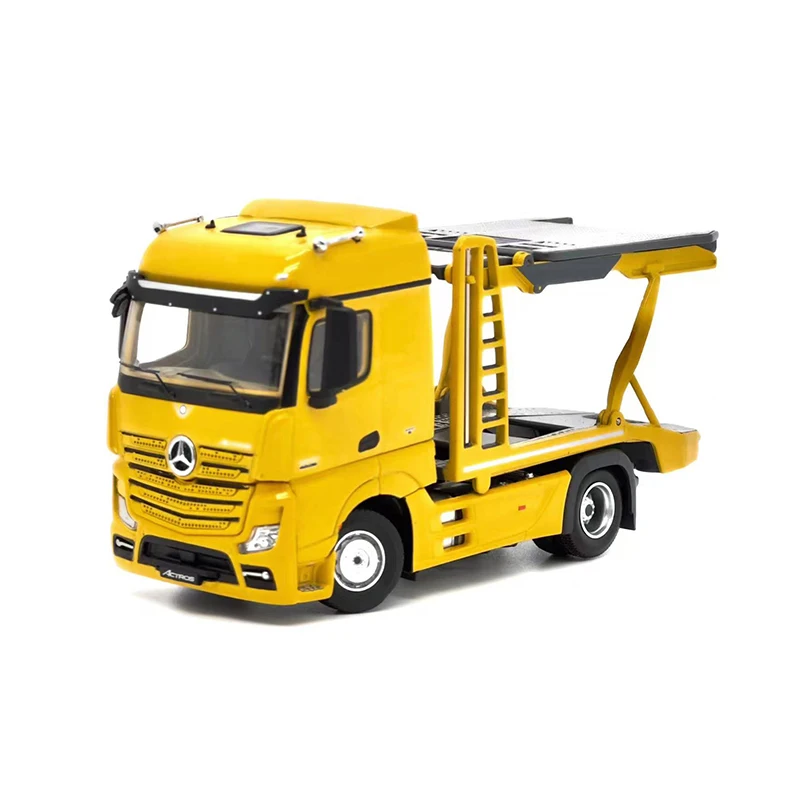 1/64 Alloy Die-casting Model Car Toy Benz Actros Gigaspace 4x2 Semi Trailer Model Toys For Boys Collection Gifts