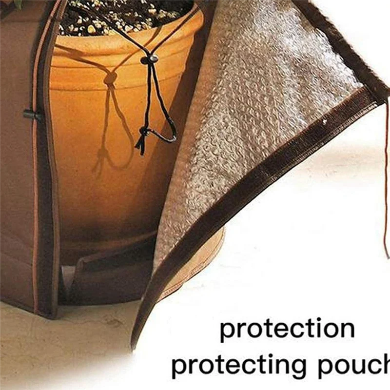 الشتاء بوعاء النبات حقيبة عزل كيس الشتلة الدافئة اناء للزهور Frostproof غطاء دافئ النبات غطاء متجمد أداة سهلة الاستخدام S