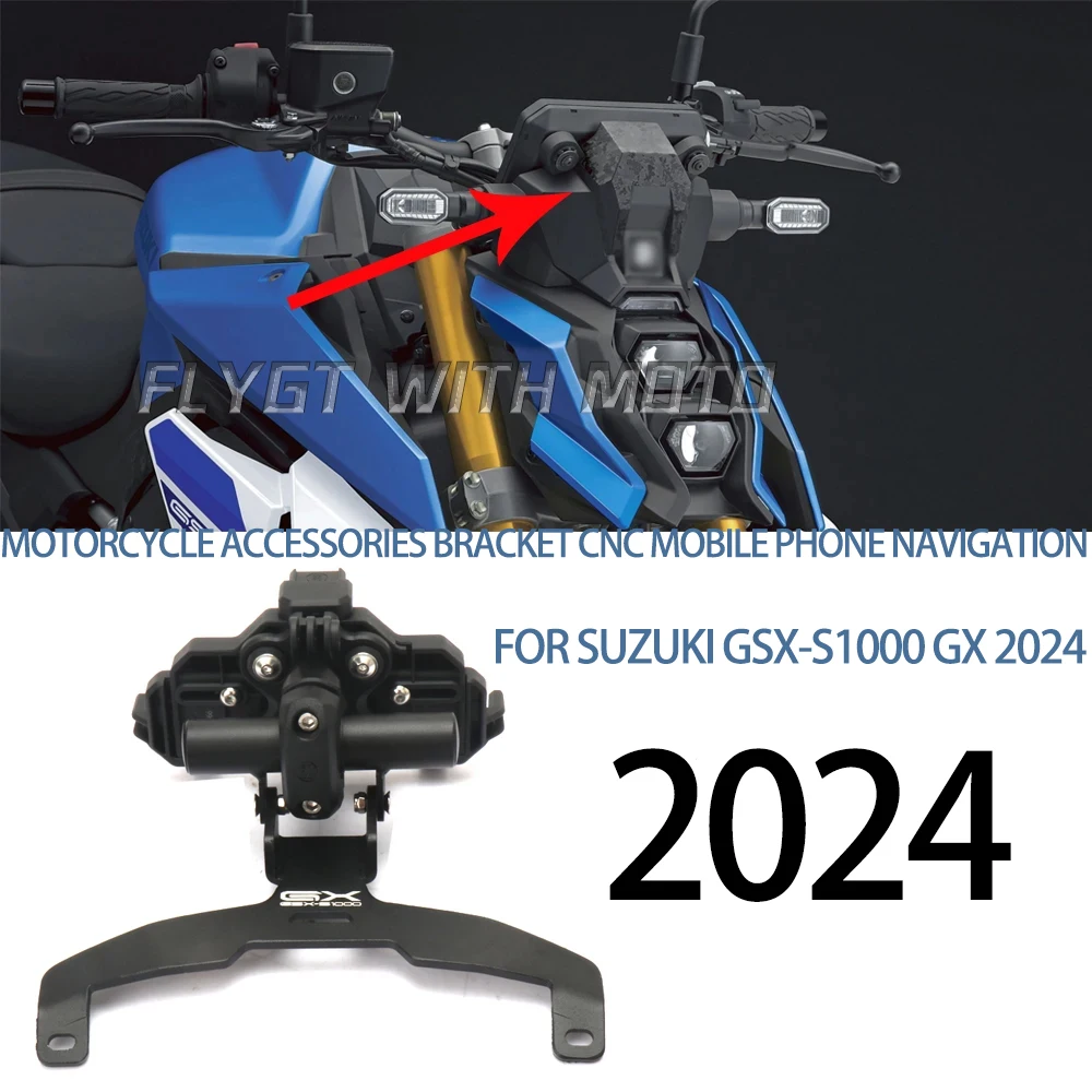 

Motorcycle Accessories Holder CNC Mobile Phone Navigation phone New Navigation Bracket FOR Suzuki GSX-S1000GX GSX-S1000GX 2024