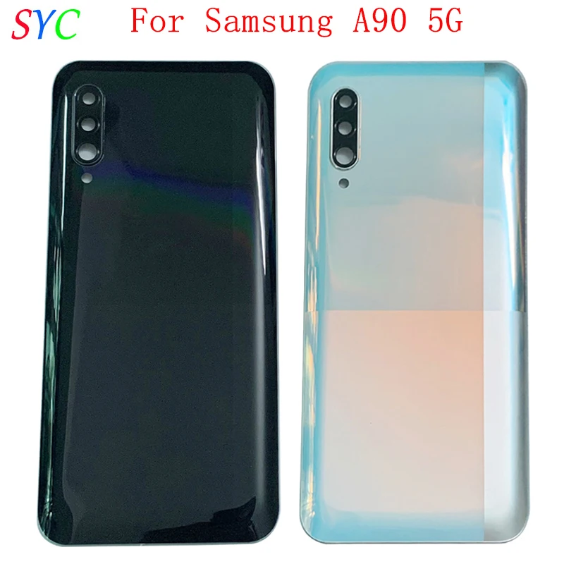 Rear Door Battery Cover Housing Case For Samsung A90 5G A908 A908B A908N Back Cover with Camera Lens Logo Repair Parts книжка red line book cover для xiaomi redmi note 9t