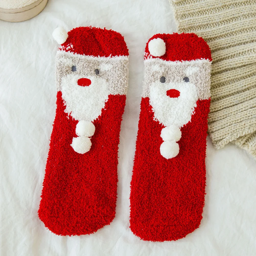 3Pairs Cartoon Socks Elastic Material Breathable Sweatabsorbing Soft Comfortable Warm Skinfriendly Odorless Christmas