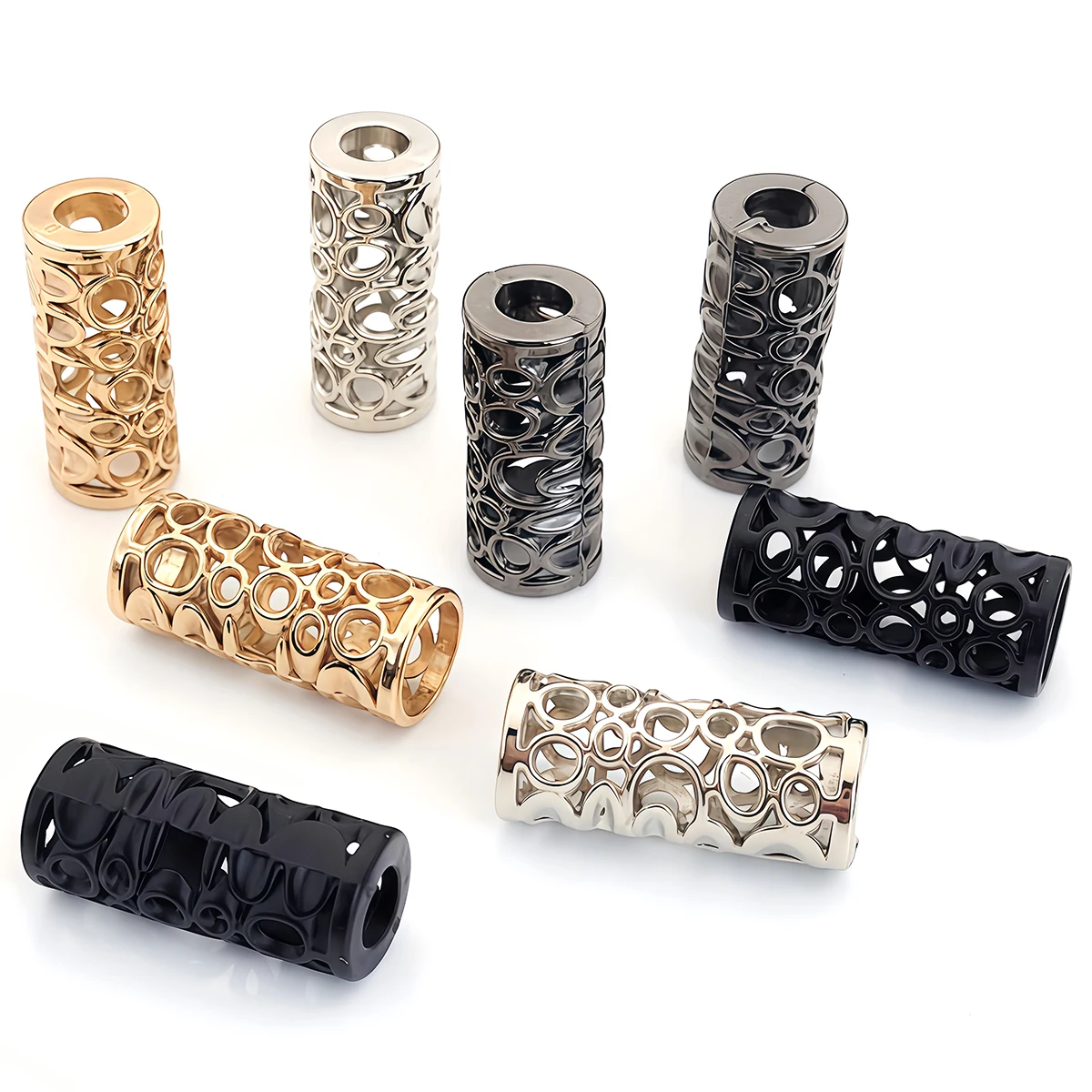 10/15 Stück Metallschnallen-Kordelstopper, verstellbare Verschlüsse für Kleidung, Hosen, Schuhe, Kordelendverschlüsse, rutschfeste DIY-Zubehörteile – Detail 4