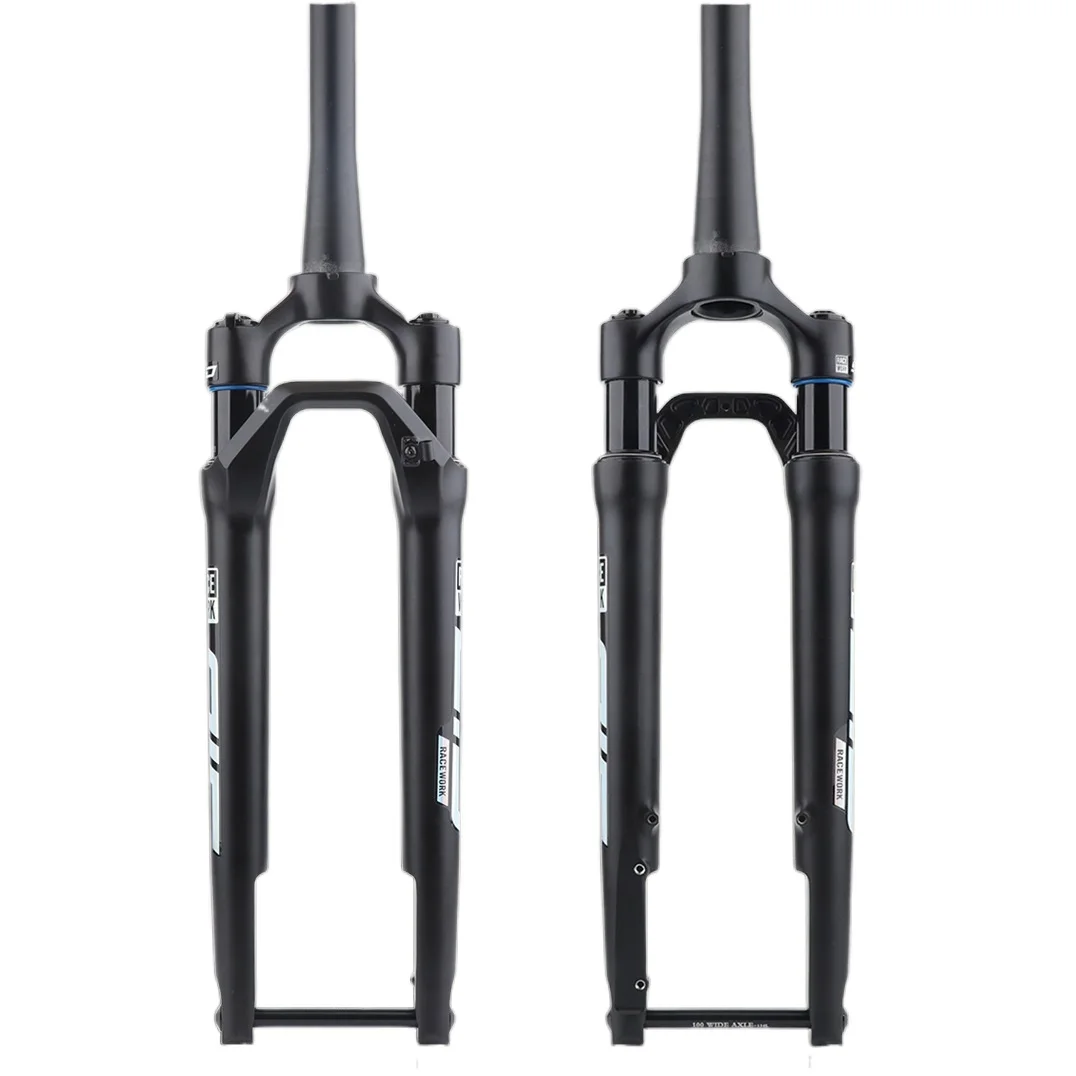 Magnesium Alloy Gravel Bicycle Fork Supension Air 700c Off-road Bike Disc Brake Tapered Front  Fork 100*12MM Bicycle Accessories