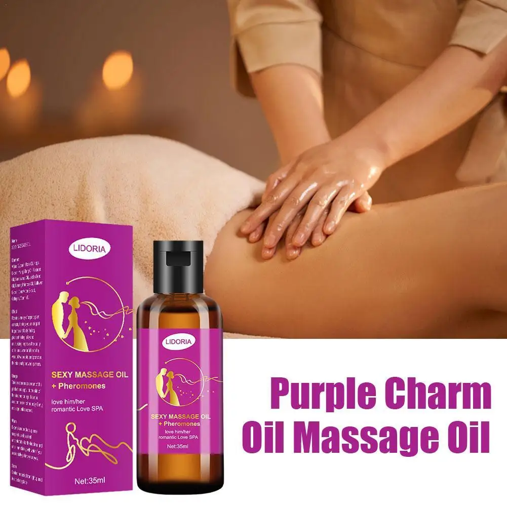 Huile de massage sexy pour hommes et femmes, huile de massage romantique violet naturel pour adultes, attraction des phéromones 7.0, huile de poussée