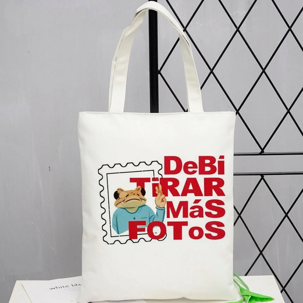 Bad Bunny tote bag shopper foldable einkaufstasche y2k canvas  woman