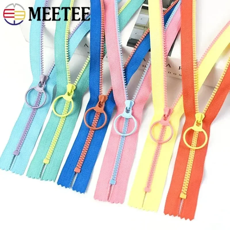 5/10 قطع 3 #   Meetee الخياطة الراتنج السوستة حقيبة جيب نهاية إغلاق سستة الملابس السحابات استبدال إصلاح البريدي الشريط الملحقات