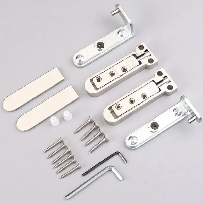 

Brand New 1Set Metal Heavy 3D Adjustable Door Hinges Invisible Hidden Door Pivot Hinges Up and Down Mount Load Bearing 70KG
