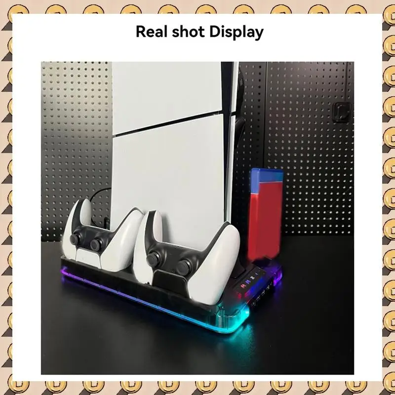 

A003 For PS5 Charging Dock Station Vertical Stand Cooling Fan For PS5 Console Dual Controller Charger Game Accessories