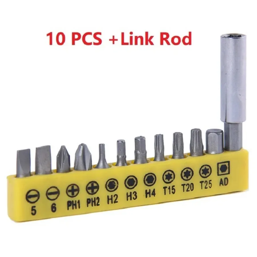 

Electric Drill Accessories with Magnetic Bit 10 Pieces Connecting Rod 1 Piece