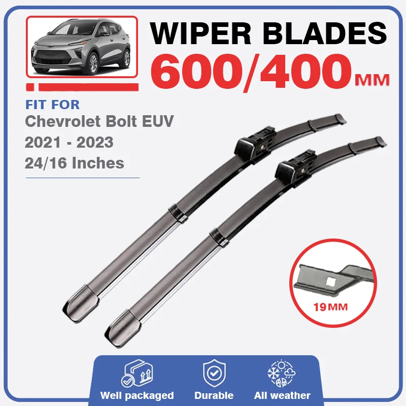 Front Wiper Blades For Chevy Chevrolet Bolt EUV 2021 2022 2023 Windows Windshield Windscreen Brush Refill Cutter Car Accessories