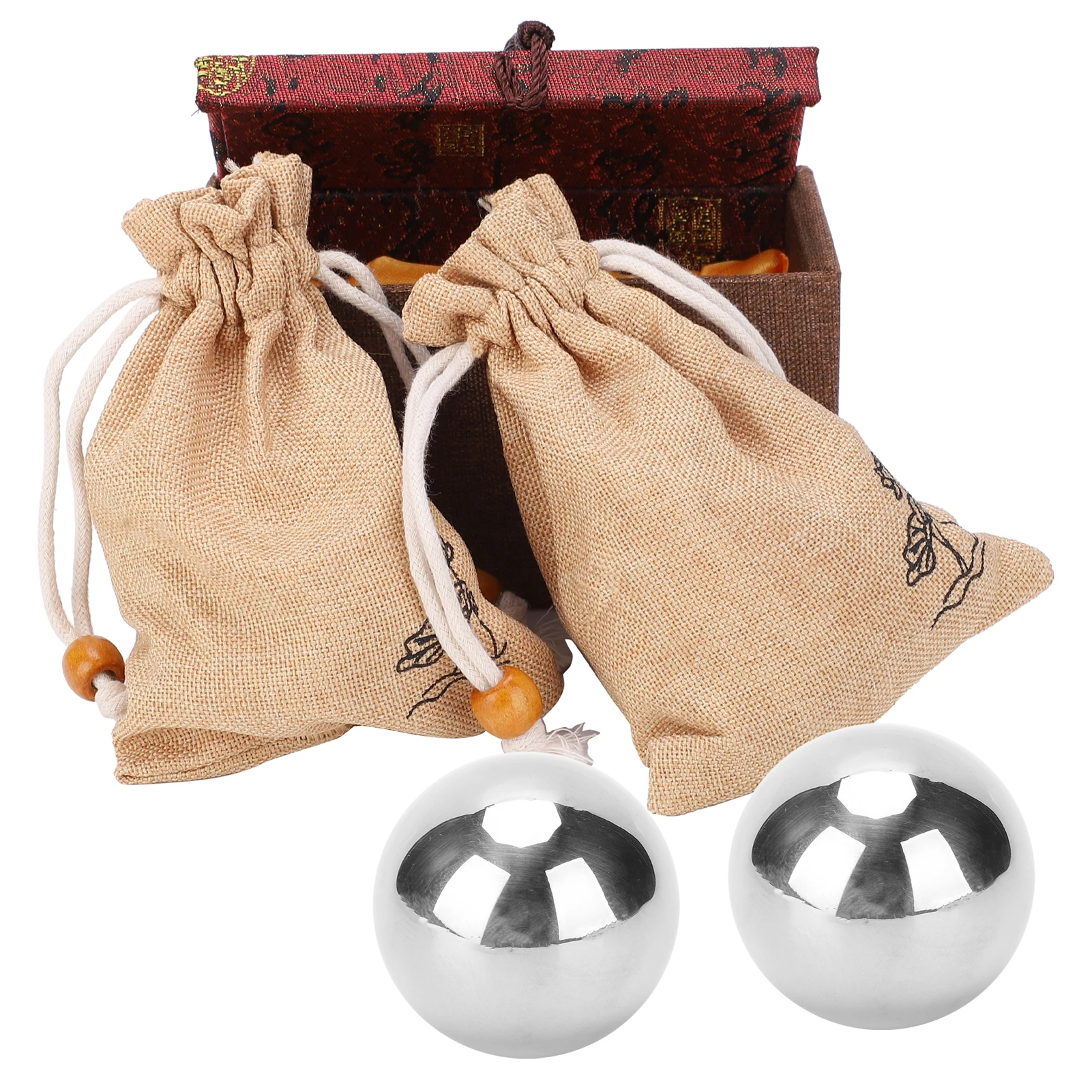 

Health Supplies Ball 304 Stainless Rehabilitation Exercise Fitness Massage Tool 50mm Dia Hand Steel Ball Hand Steel Ball