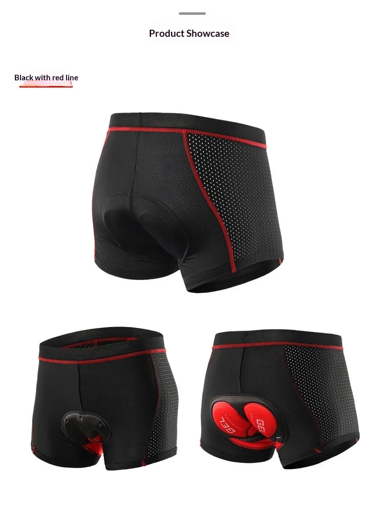 OFFBONDAGE Radhose für Herren, atmungsaktive Radunterwäsche aus Mesh, 5D-Gel-Polster, stoßdämpfende MTB-Radhose, Radbekleidung – Detail 12