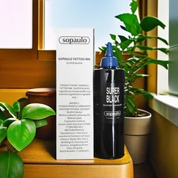 Inchiostro per tatuaggi Super Black 8oz (240ml) Sopaulo Forniture per trucco autentiche ufficiali originali Pigmento professionale