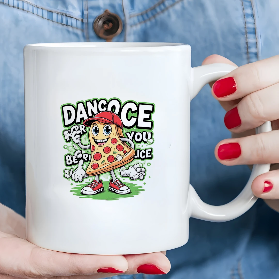 

Cartoon Pizza Slice 11OZ Kids Cold & Hot Drink Cup Christmas Gift Family Office Cup