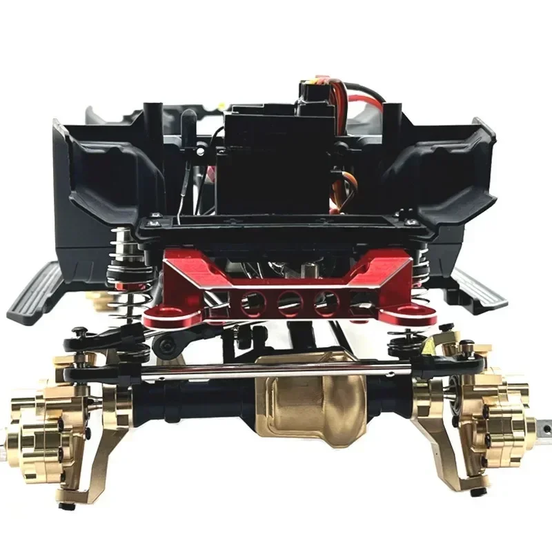 Boîtier d'engrenage d'essieu de portail en laiton, contrepoids en laiton pour Wltoys 104006 104010 104020 104026 1/10 RC, pièces de mise à niveau de voiture, accessoires