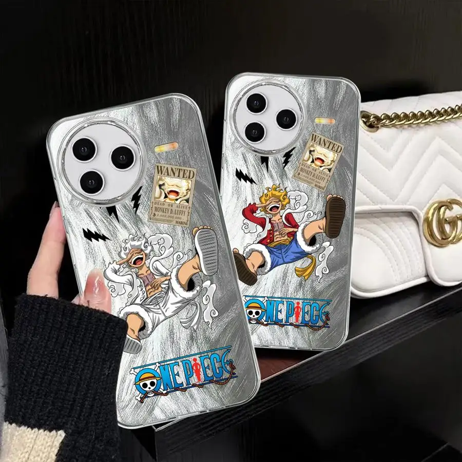 حافظة هاتف لهاتف Redmi 14C A3x 13C K80 Pro Note 9 10 Pro غطاء ناعم أنيمي قطعة واحدة لوفي