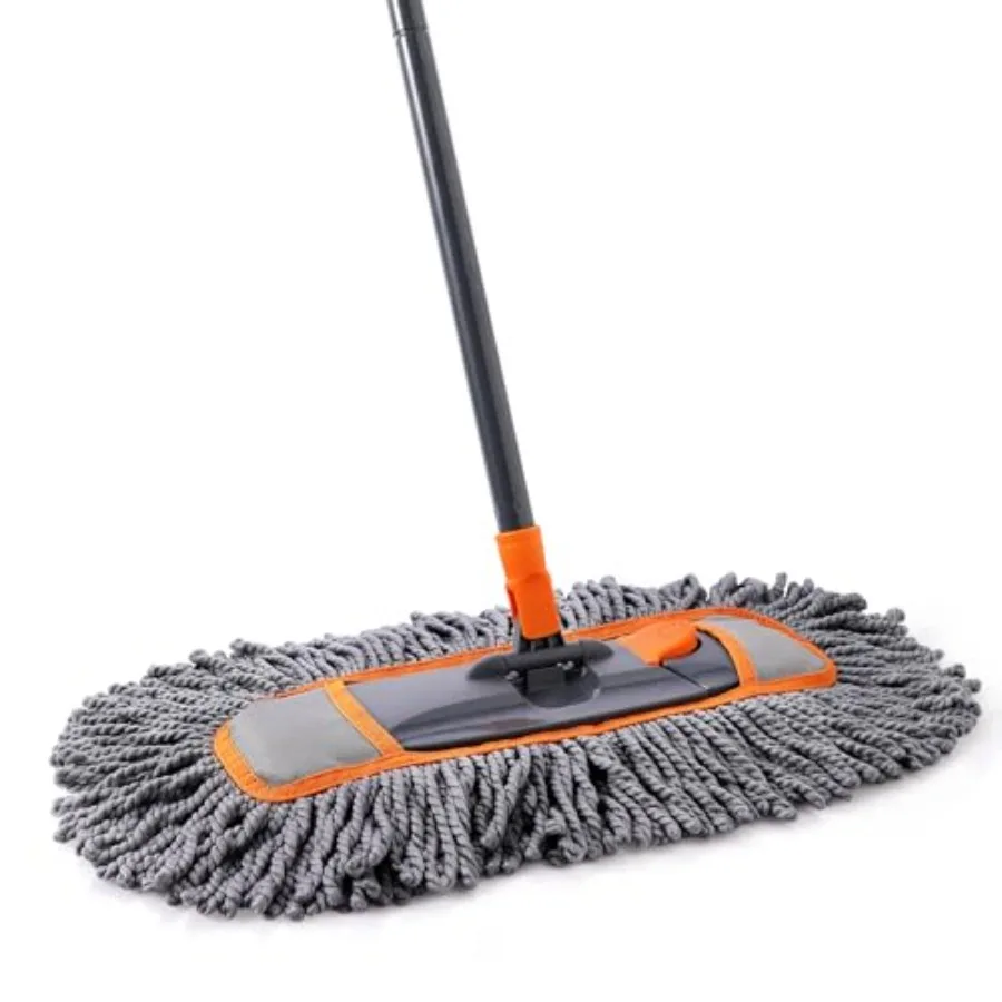 

Microfiber Dust Mop for Hardwood Floor Cleaning, Dry and Wet Baseboard and Floor Duster, Household Cleaning Tool for Kitchen, B