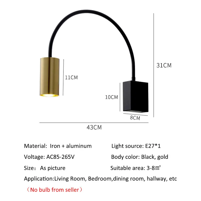 Creative Adjustable Light Bar Personalized Wall Light Modern Simple Luxury Nordic Table Light Linear Restaurant Aisle Wall Lamp