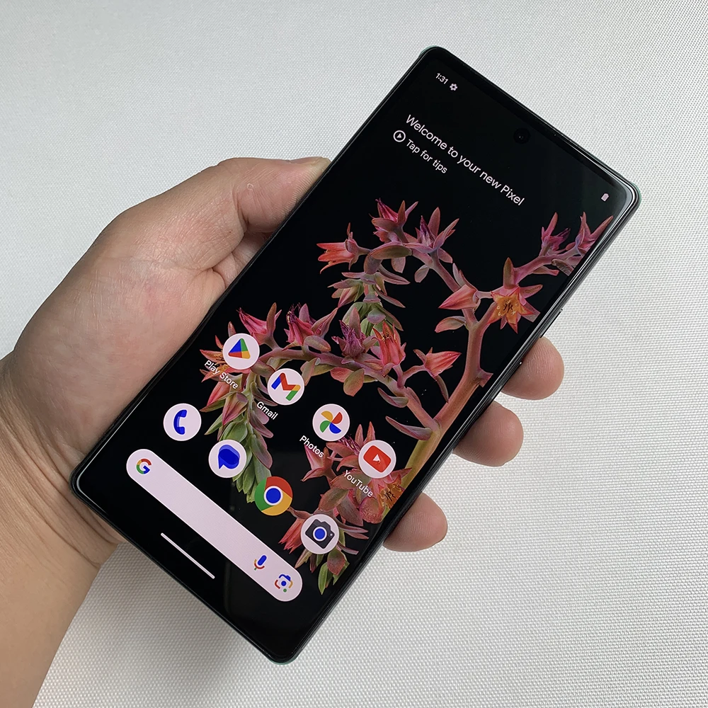هاتف محمول Google Pixel 6 5G أصلي NFC بصمة 128 جيجابايت/256 جيجابايت 90 هرتز 6.4 بوصة 50 ميجابكسل + 12 ميجابكسل + 8 ميجابكسل موتر ثماني النواة أندرويد هاتف ذكي