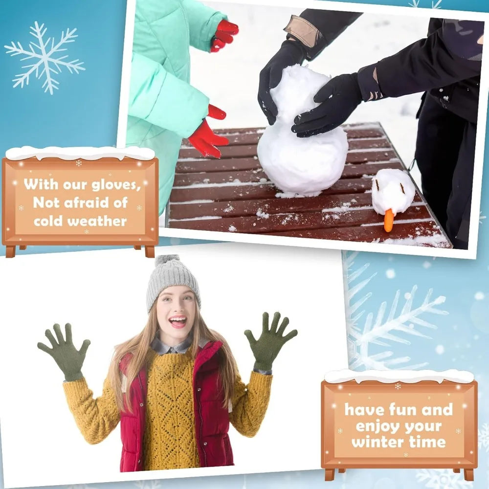 قفازات دافئة قابلة للتمدد للجنسين - قفازات جري شتوية بأزواج كبيرة، مثالية للرجال والنساء