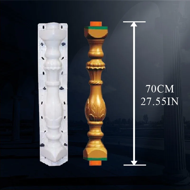 70cm ABS High Roman Column Fence Precast Baluster Mold for Garden Quality Height