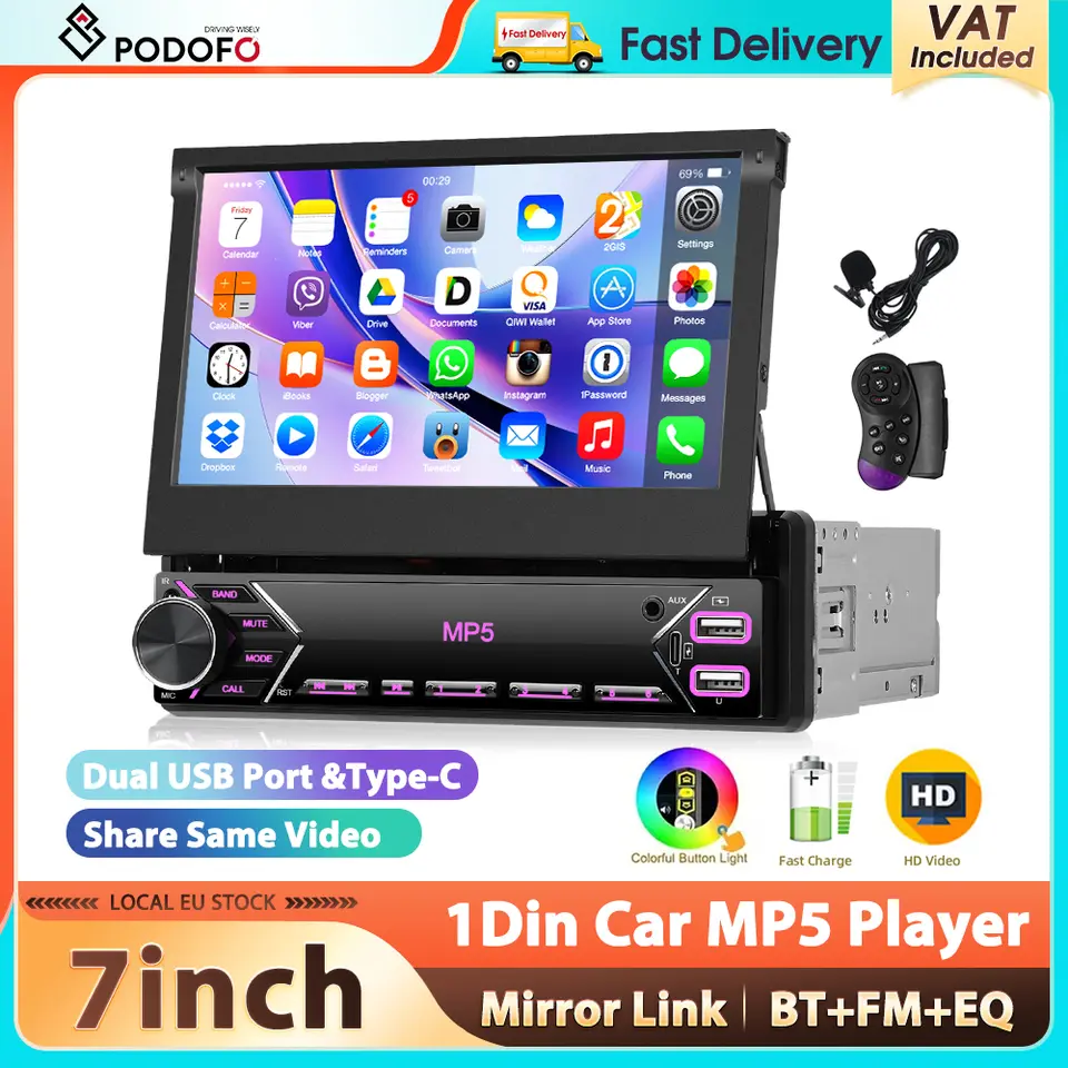RADIO PARA AUTO PODOFO 1DIN