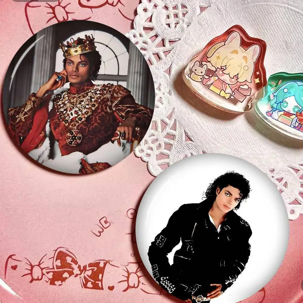 MJ M-michael J-jackson Creative Tinplate Soft Button Pins Animal Icon Brooch Lapel Backpack Badge Accessories Pin