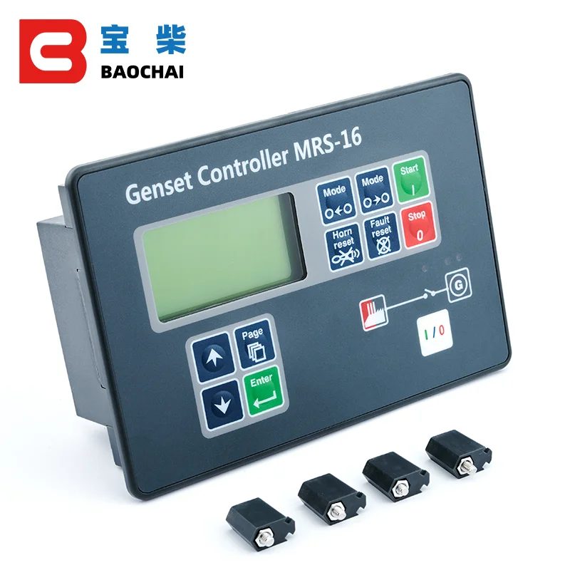 Diesel Generator Control Panel Remote Auto Start LCD Compatible RS232 Communication Port 3 Phase 380V MRS-16 Controller