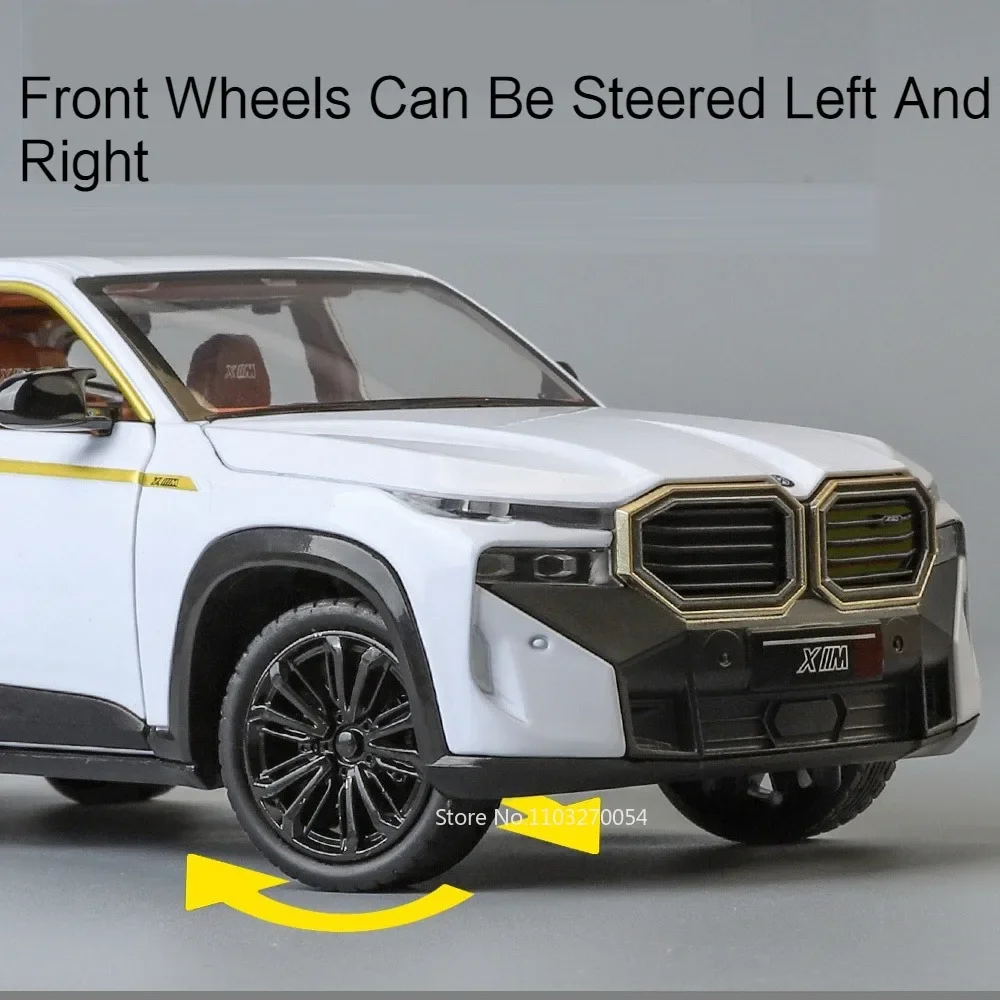 รถของเล่นโมเดล XM X5 ขนาด 1/24 ผลิตจากโลหะผสม ดีไซน์แบบไดแคสต์ เปิดประตูได้ 6 บาน หลังคาแบบ Starry Sky ยางกันกระแทก มีเสียงและไฟ  แบบดึงหลัง ของเล่นเด็ก