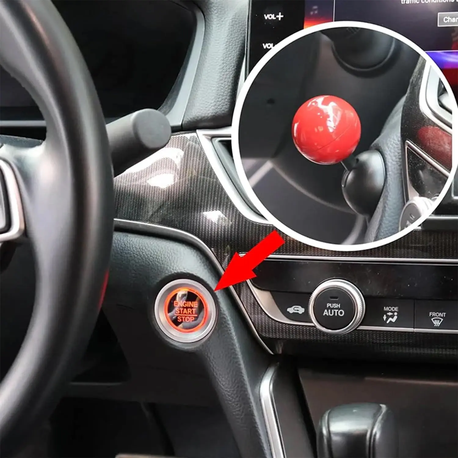 Car One-Touch Start Button Cover Push-to-Start Rocker Lever Engine Start Stop Joystick Ball Bar Starter Decorative Accessory 1 C view 5