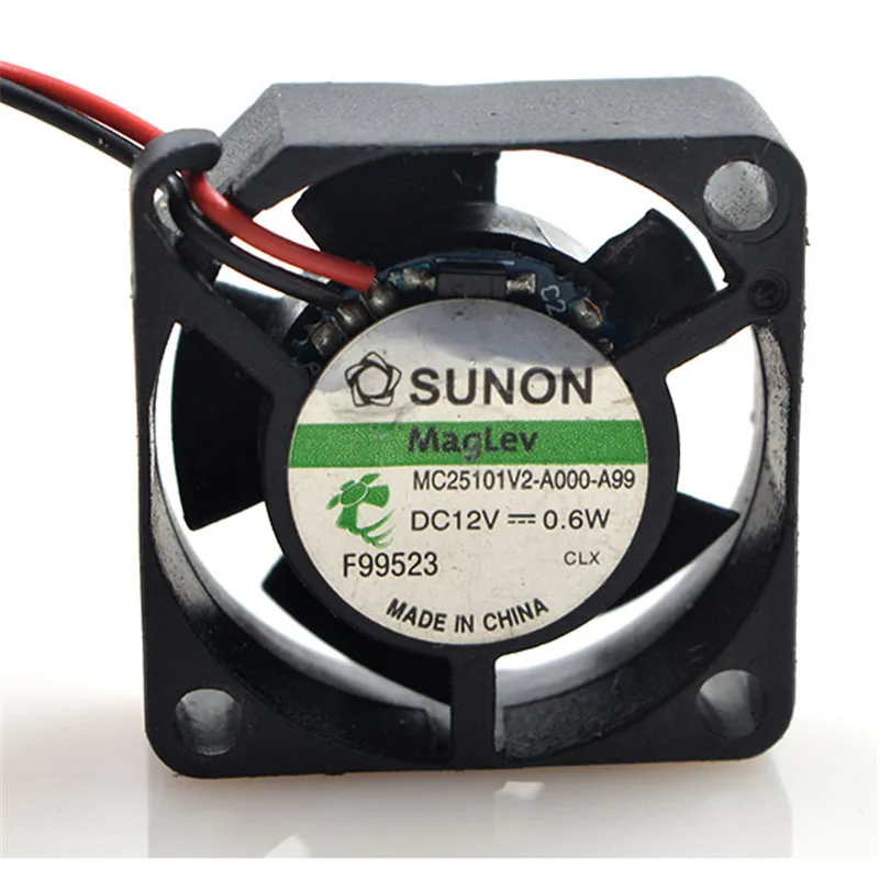 For SUNON MC25101V2-A000-A99 DC 12V 0.6W 2cm 2.5cm 2510 25x25x10mm Silent Cooling Fan