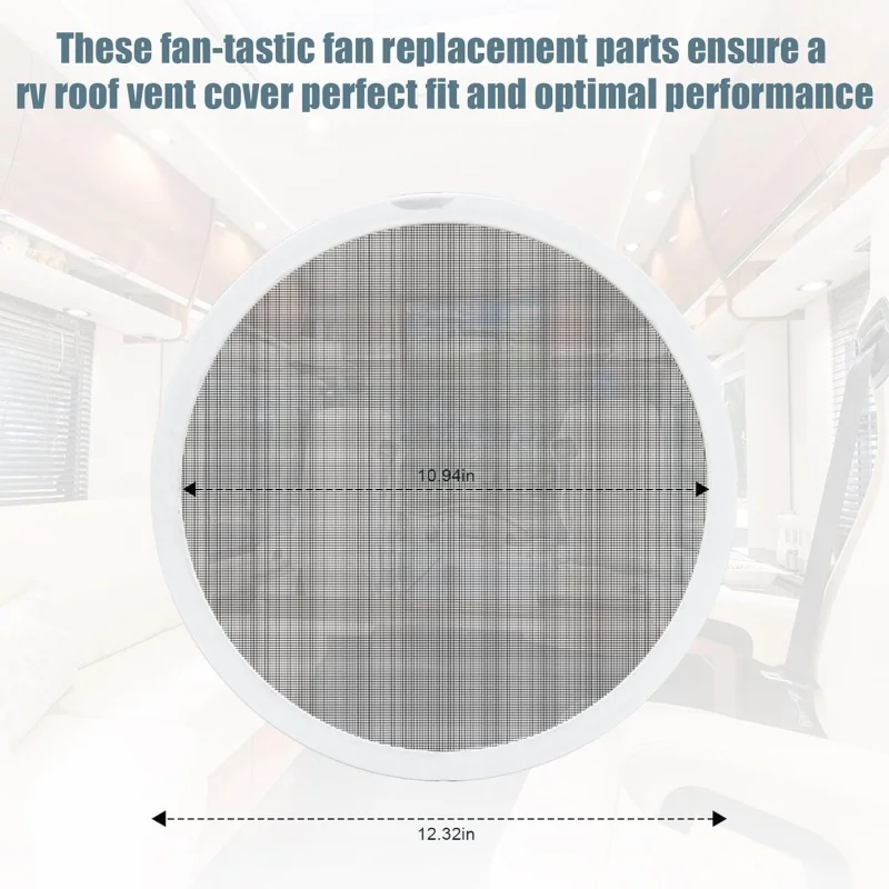 1/2Pcs RV Roof Vent Screen and Frame Replacement Parts for Fan-Tastic RV Ventilation Fans – Insect-Proof Ventilation Accessory
