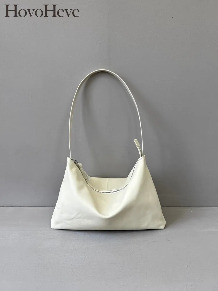 

Office New Women Retro Solid Color Genuine Leather Single Shoulder Bag Soft Leather Handbag Designe Tote Casual Crossbody Bags